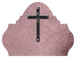 DARAY L 510 BK SH OR Black Single Cross Shimmer Orchid Background